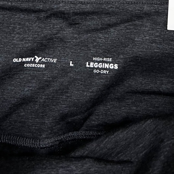 NWT Old Navy High Waisted CozeCore Heathered Stirrup Leggings Dark Grey - Picture 8 of 12